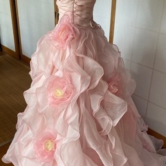 ドレス　ピンク　パニエ付き　の画像