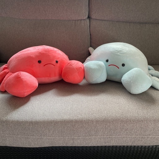 絶対に負けないグーのかに  デカ BIG BIG BIG ぬいぐるみの2種セットです☆ ノーマル スカイブルー