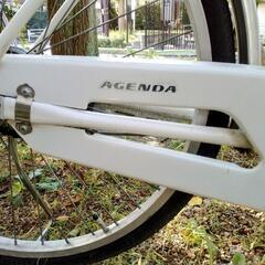 自転車　シティサイクル　24インチ　白の画像