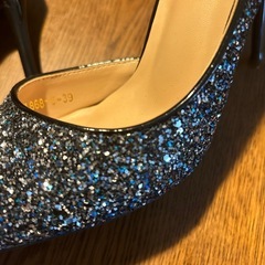 グリッター　ヒール　パンプスの画像