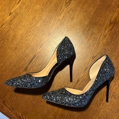 グリッター　ヒール　パンプスの画像