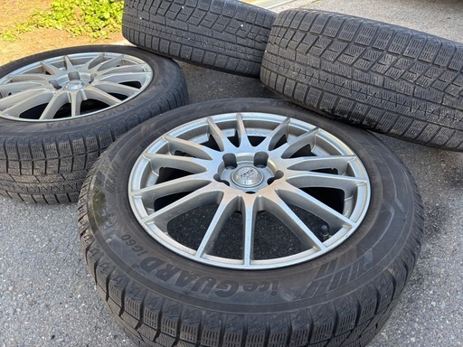17inc ZACK JP-104 215/55R17 5〜7分山タイヤ付き…
