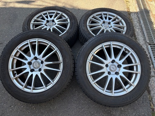 17inc ZACK JP-104 215/55R17 5〜7分山タイヤ付き…