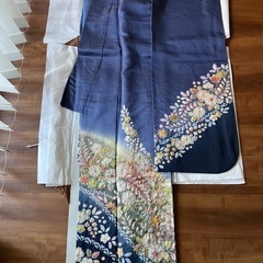 ⭕️11月21日朝お渡しのみ　振袖　一蔵　辻が花　帯　襦袢　ショール　セットの画像
