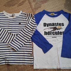 男子130cm長袖Tシャツ9枚、トレーナー1枚の画像