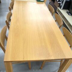 ★展示美品！★関家具  ダイニング7点セット 天然木 無垢材【モノ市場半田店】163の画像