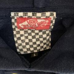 パーカー スウェット　L 紺 ネイビー　イエロー　マスタード　バンズ　vans スケボー　パーカ　フーディー　スケーター　スケートの画像