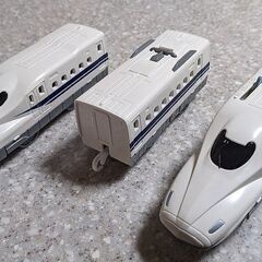 美品●プラレール 入門用★Ｎ７００系新幹線ベーシックセット★木製レール遊びの次はこのセット◎の画像