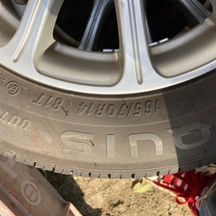 取引中　165/70R14 夏タイヤ、ホイール込み4本 の画像