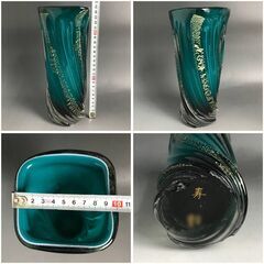 🌏🌏🌏硝子花瓶 まとめて7点 花器 焼き物 在銘 フラワーベース 陶器 陶磁器 華道具 茶道具 花入 硝子花生(フリル/色ガラス)🌏🌏🌏の画像