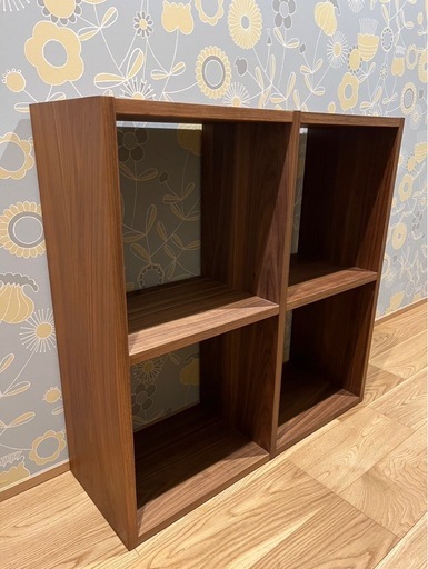 無印良品　スタッキングシェルフ　ウォールナット　2×2