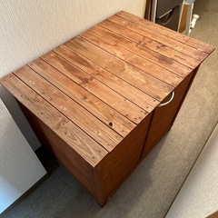 開閉式　木製物置　