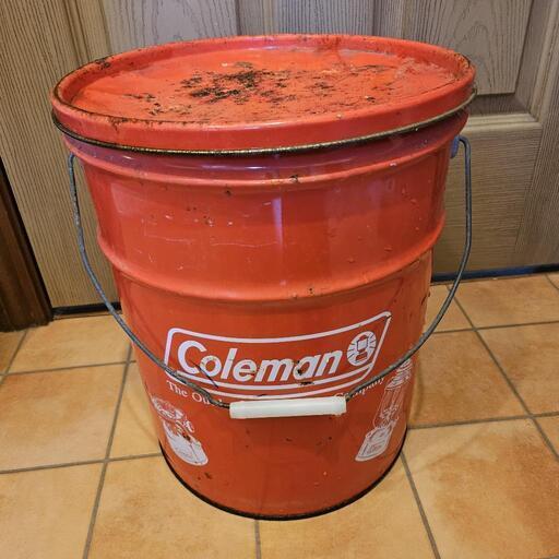 coleman ベール缶 椅子 アウトドア 収納 コールマン キャンプ チェア 希少 レア