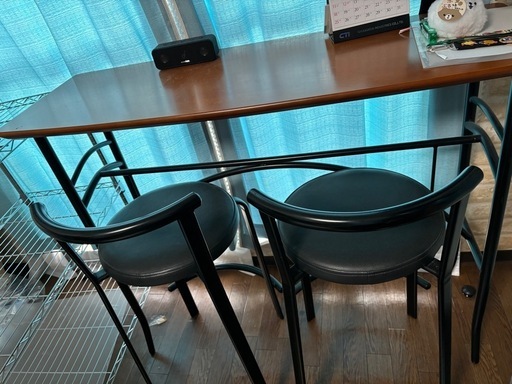 【お取引中】カフェテーブル ハイテーブル ハイチェア テーブル