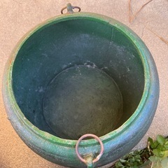 鉄製火消し壺　昭和レトロ　特大の画像