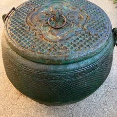 鉄製火消し壺　昭和レトロ　特大の画像