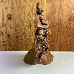 k1104604 高級 置物 さるのこしかけ 瘤木 屋久杉風 天然木 飾り オブジェ当時物 中古 現状品の画像