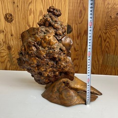 k1104604 高級 置物 さるのこしかけ 瘤木 屋久杉風 天然木 飾り オブジェ当時物 中古 現状品の画像