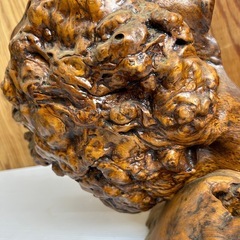 k1104604 高級 置物 さるのこしかけ 瘤木 屋久杉風 天然木 飾り オブジェ当時物 中古 現状品の画像