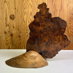 k1104604 高級 置物 さるのこしかけ 瘤木 屋久杉風 天然木 飾り オブジェ当時物 中古 現状品の画像