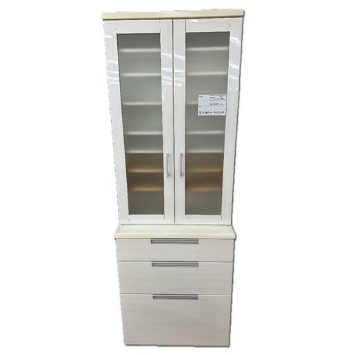 ★ジモティ割あり★  食器棚 白 H200.5×D42×W70 クリーニング済み TJ9566