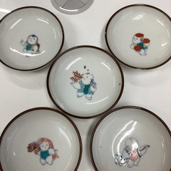 値引き　九谷焼　正峰窯　小皿5枚セットの画像