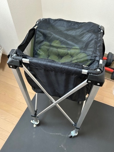 テニス　キャスター付きボールカゴ