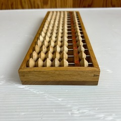 k1104607 そろばん 算盤 木製 昭和レトロ 15桁 アンティーク 珠算 文房具 5珠 五玉 15桁 インテリア アンティーク 時代物 当時物 中古 現状品の画像