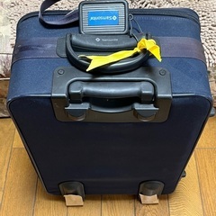 サムソナイトのソフトスーツケースを黒・緑のセットでの画像