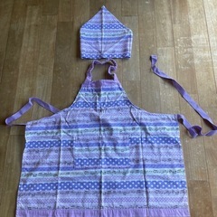 カラフルキャンディスタイル　子供用エプロン&三角巾セットの画像
