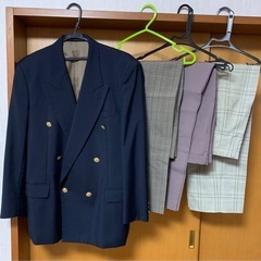 紺ブレザーとズボン3本セット