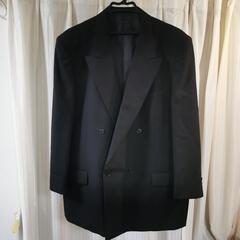 スーツ 黒 ダブル 美品