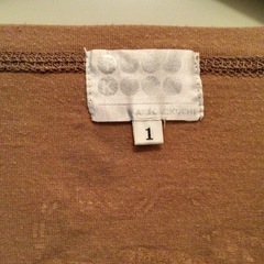 TK 薄手 Tシャツ 茶 無地 重ね着 ボタン シンプルの画像