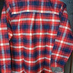 新品チェック袖切り替え長袖カットソーの画像