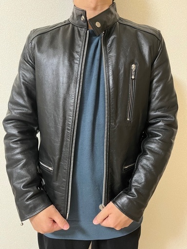 羊毛100%ライダースジャケット