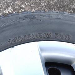 145/80R13　スタッドレスタイヤ　ホイール　ダイハツ純正　ブリジストン　ST30　鉄ホイールの画像