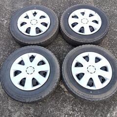 145/80R13　スタッドレスタイヤ　ホイール　ダイハツ純正　ブリジストン　ST30　鉄ホイールの画像