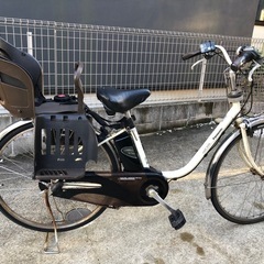 パナソニック電動自転車 ViVi DX 26インチ、OGKの子供乗せ付き