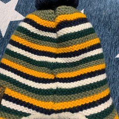 【50~52cm】ベビー　ボーダーニット帽　の画像