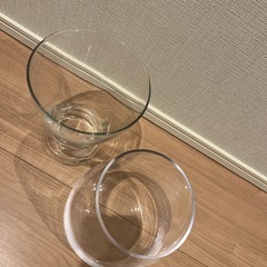 花瓶クリアガラス2つセットの画像
