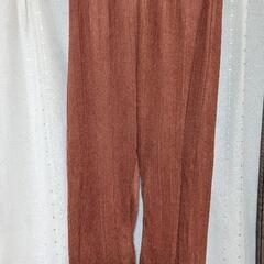 レディース　リブパンツ　テラコッタ　