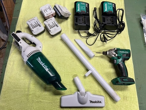 【取引中、受付中止\n 】マキタ  14.4V ライトバッテリー　インパクト  掃除機セット
