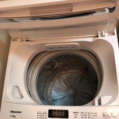 ハイセンス冷蔵庫7.5㎏の画像
