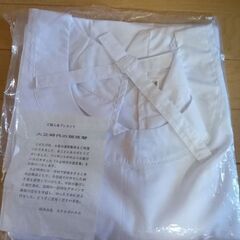 昔ながらの割烹着　エプロン　着物の上に