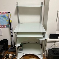 ガラス　パソコンデスク　