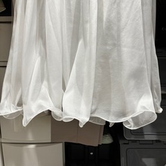 白 フレア スカートの画像