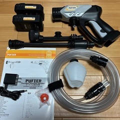 コードレス高圧洗浄機と洗車道具