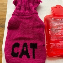 繰り返し使えるミニカイロ　猫の入れ物カバーつき　未使用の画像