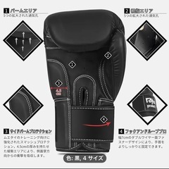 【新品未開封】男女兼用　ボクシンググローブ12オンス
の画像