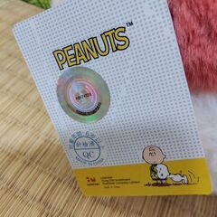 スヌーピー ふわふわ ぬいぐるみ ピンクの画像